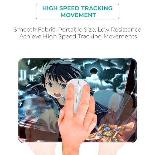 Image of Determined Charge Grey Large Mouse Pad - Extended Gaming Mouse Mat for PC, Laptop & Desktop - 23x19cm Dynamic Motion Accessories for Office & Desk