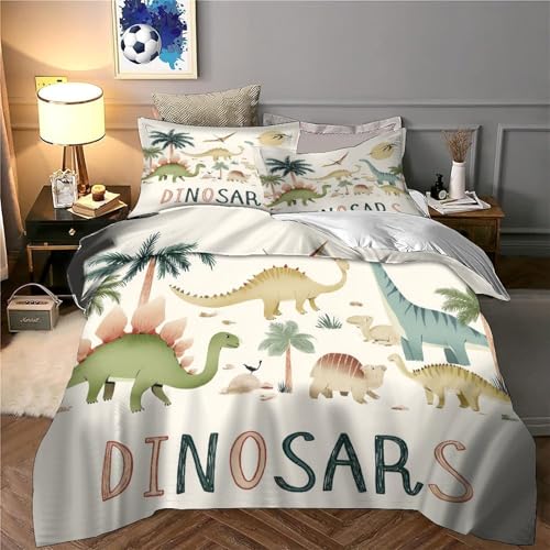 Housse de couette dinosaure à impression 3D ultra douce et résistante avec fermeture éclair - 6