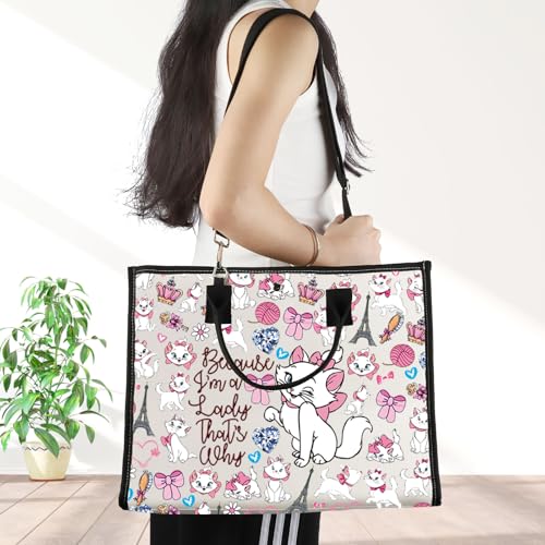 Image of G2TUP Cat Crossbody Bag Cat Lover Gifts Because I'm a Lady That's Why CatsShoulder Bag (Because I'm A Lady TG)