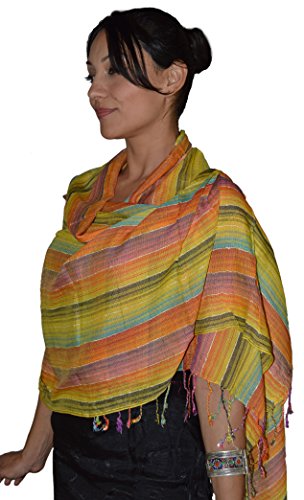 Treasures Of Morocco Moroccan Shoulder Shawl Breathable Cotton Head Scarf Silky Soft Exquisite Wrap Yellow3