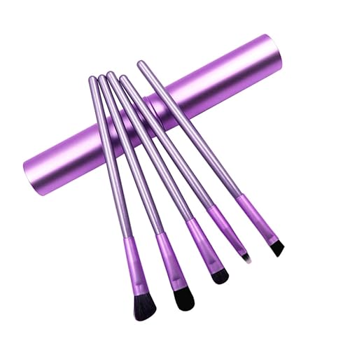 POPETPOP Makeup Brush 5pcs Small Set Hair Purple Bamboo Eyeshadow Brush