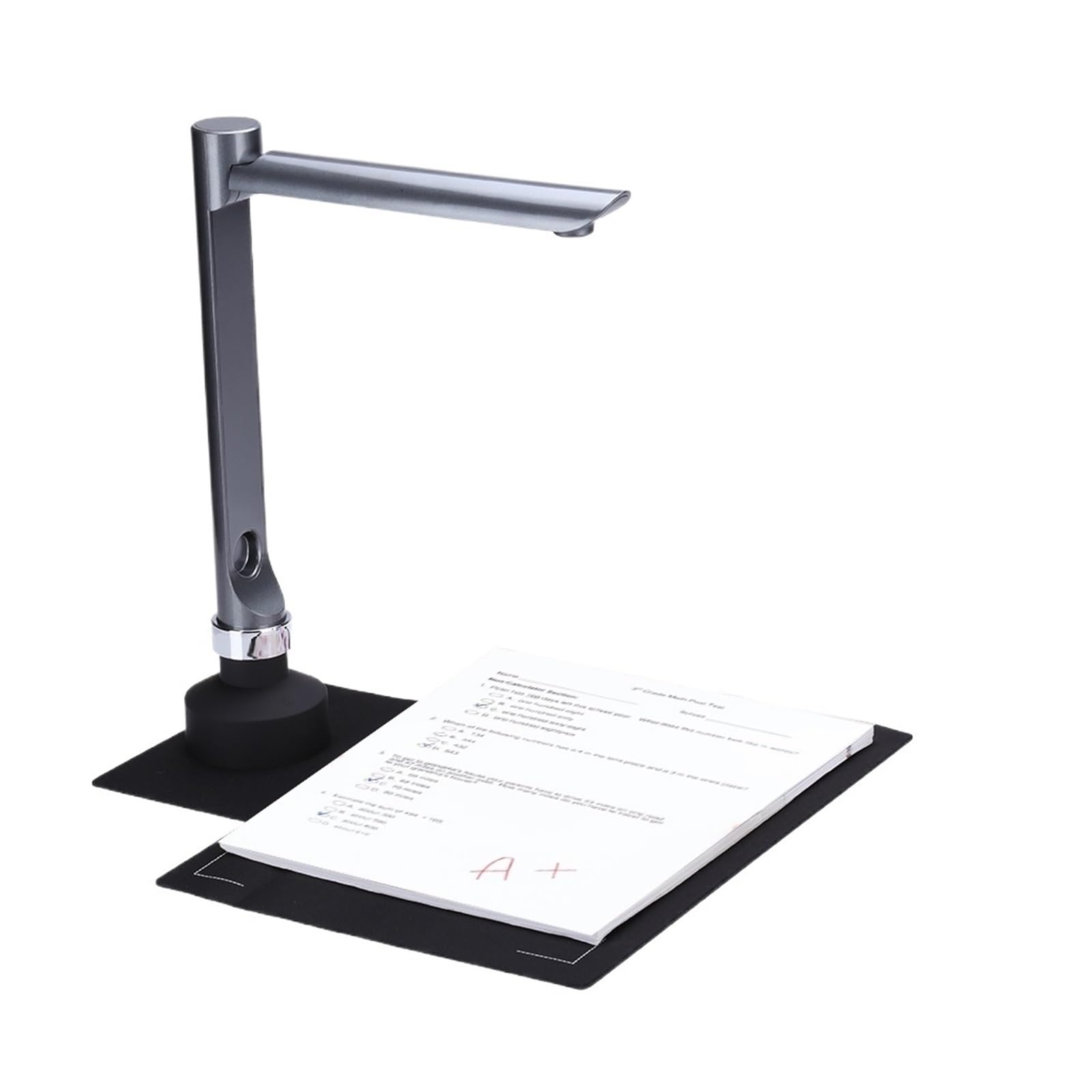 Document Scanner, F60A HD 5MP USB Document Scanner Foldable A4 Size Capture Camera with LED Light Touch Control for Online Teaching Video Recorder
