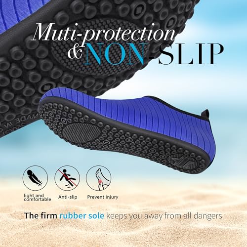 Image of Homitem Water Shoes for Women Men Aqua Socks Swim Beach Pool River Slip-On Barefoot Quick-Dry Vacation Cruise Essentials Accessories for Yoga Kayak Sports
