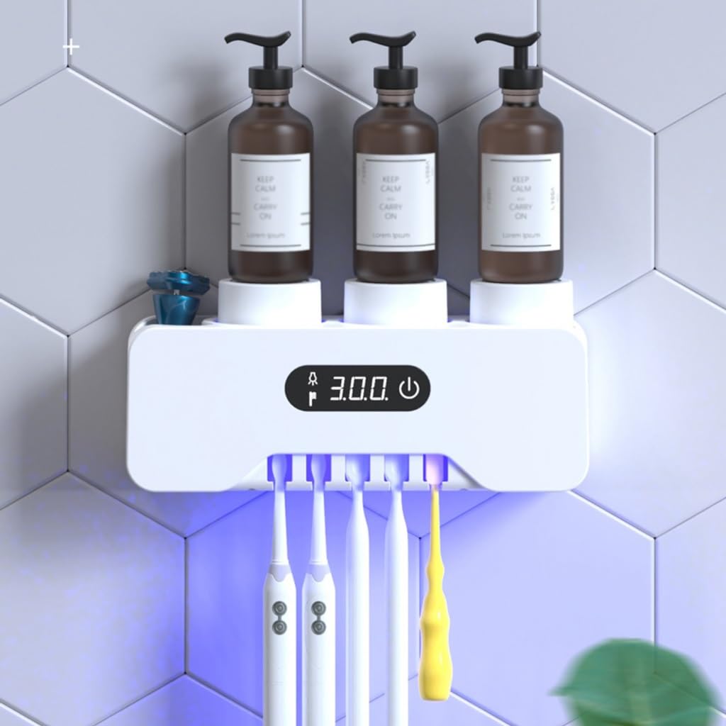 Estante para Cepillos de Dientes Spazzolino da Denti Squeeze Dentifricio One Punch Free Tooth Cup Spazzolino Rack Wash Organizer
