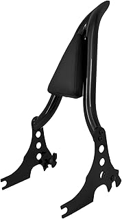 Respaldo de pasajero desmontable con almohadilla de cojín para Harley Sportster XL 883 1200 2004-2023, color negro, 13 pulgadas