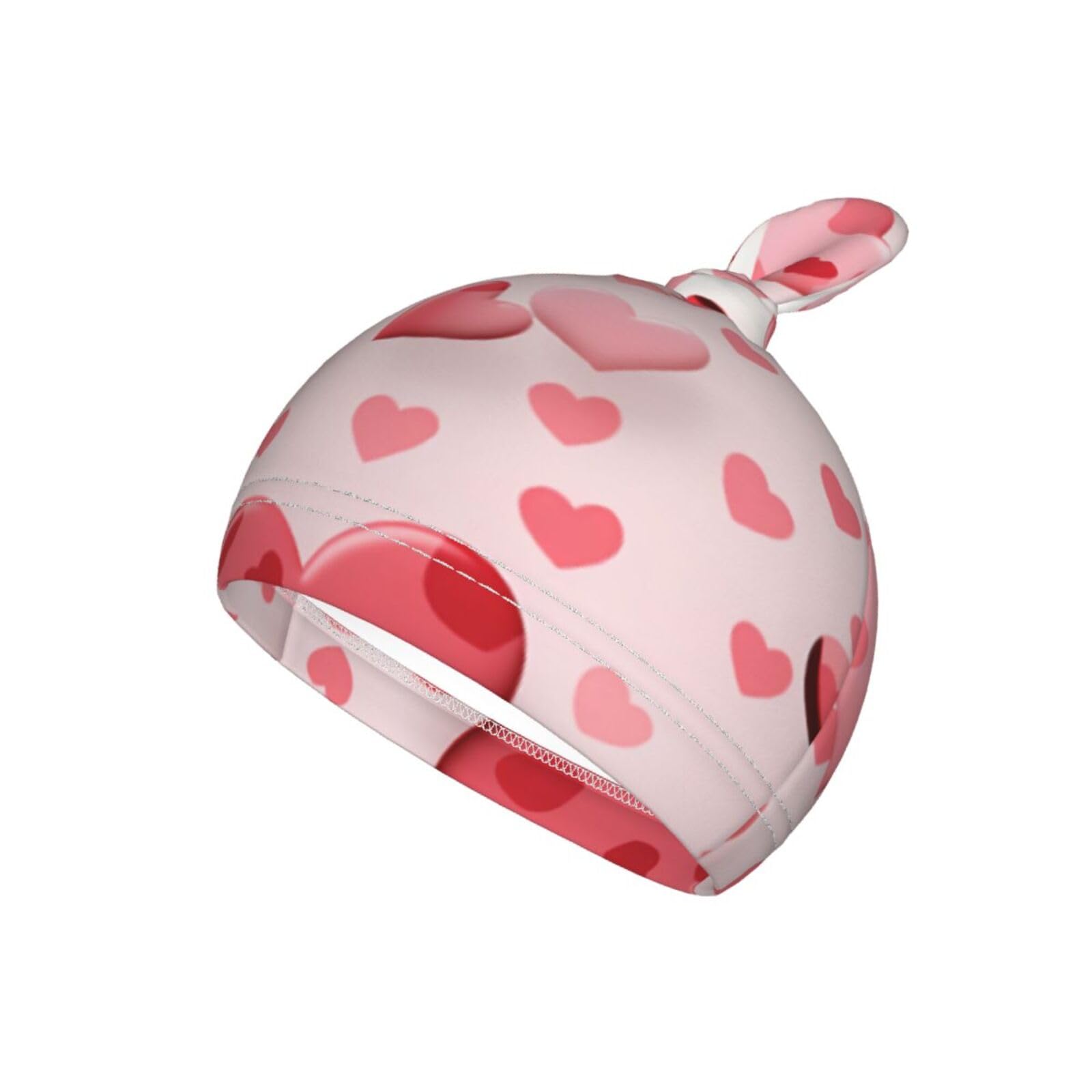3D koc i czapka z motywem serca, zestaw dla noworodków, przytulna chusta dla niemowląt, malucha, komfort, 29 x 53 cm