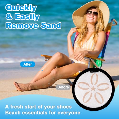 Image of Beach Sand Remover Pouch, Waterless Reusable Sand Eraser Wipe for Beach Travel