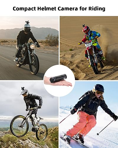 KONSIVY HC-01 Cámara Casco Moto 2K Con Control Remoto miniatura 3