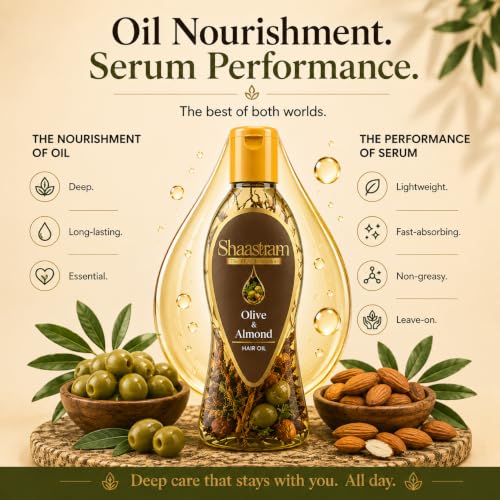 Image of Olive & Almond Herbal Hair Oil (works like a serum) 180ml For Men & Women |Controls Dandruff & Repairs Dry Scalp|Non-Sticky,Lightweight,Fast Absorbing