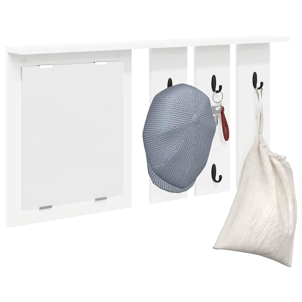 Porte-manteau mural blanc 85 x 10 x 45 cm