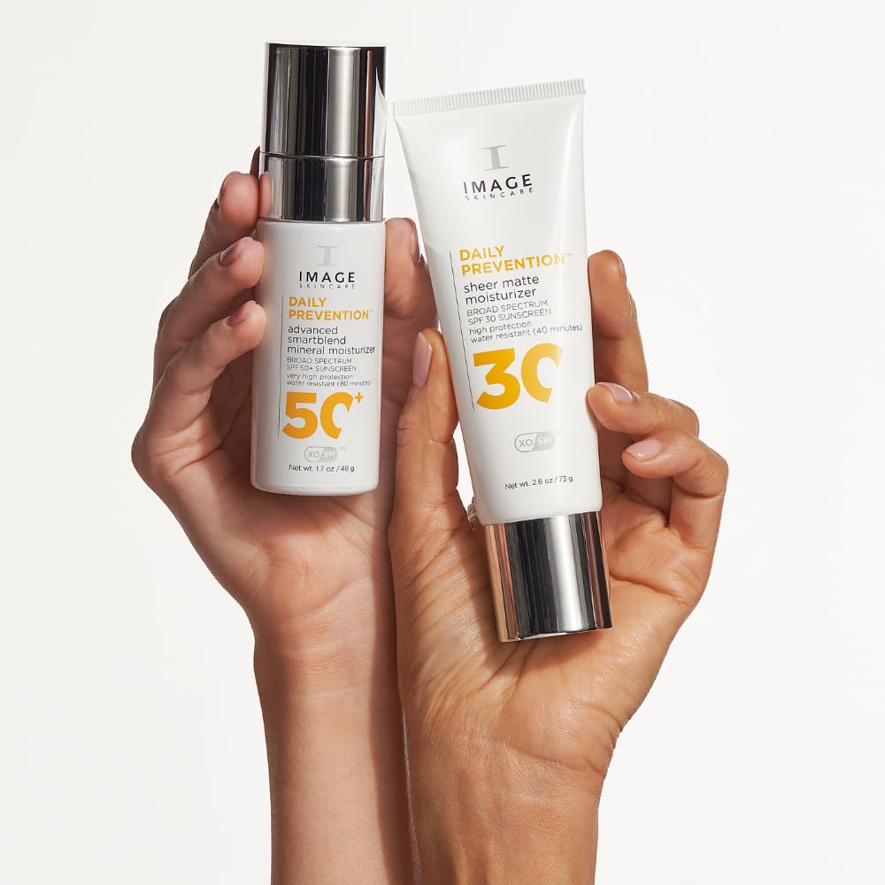 Image Skincare Daily Prevention Sheer Matte Moisturizer SPF 30-73 g – Sonnenschutz – Mattierende, feuchtigkeitsspendende Anti Aging Tagescreme mit Ectoin