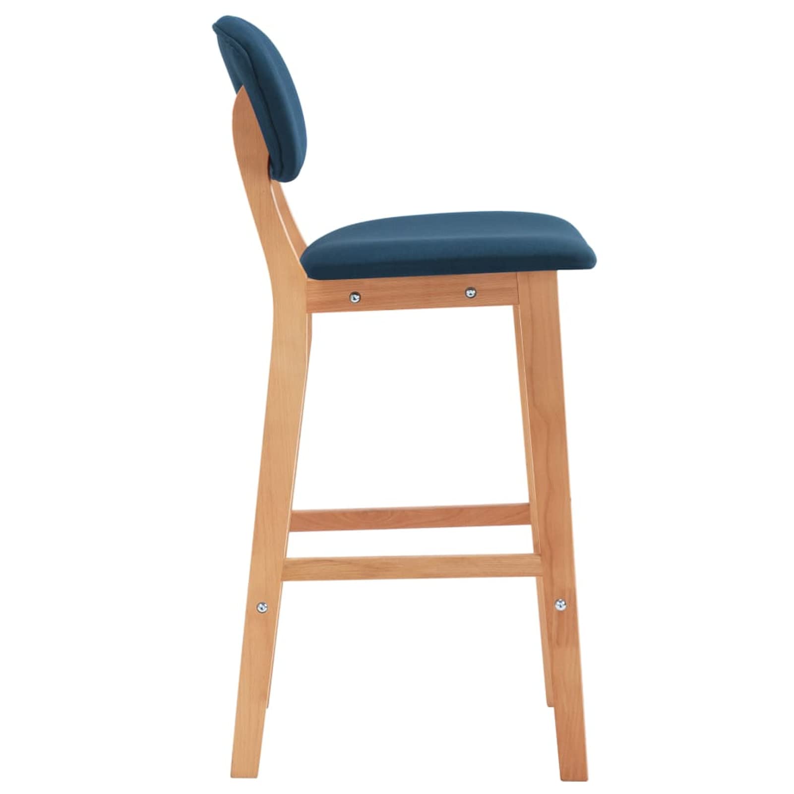 Homgoday Taburetes de bar, 2 unidades, azul de tela, silla de oficina, silla de oficina, silla de escritorio para salón o dormitorio