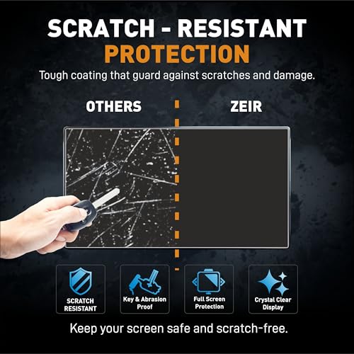 Image of ZEIR [2 PACK] Screen Protector For NEW TATA PUNCH Infotainment + Steering | Anti Scratch | Water Resistant | 2024-2026 TataPunch Display Guard Accessories [Not Tempered Glass] (2Pc [8 inch Info+Steering])