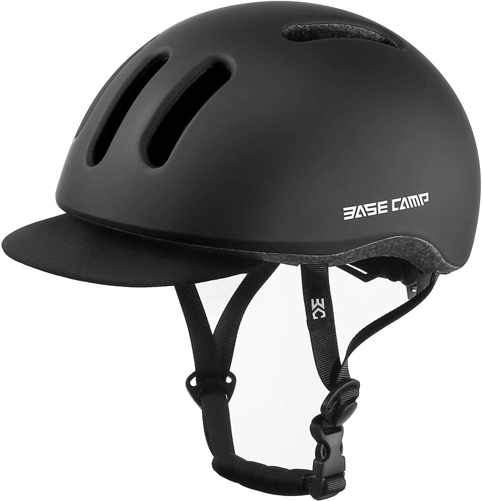 BASE CAMP Bike Helmet, Bicycle Helmet with Removable Visor for Adult Men Women Commuter Urban Scooter Adjustable M Size : Sports & Outdoors