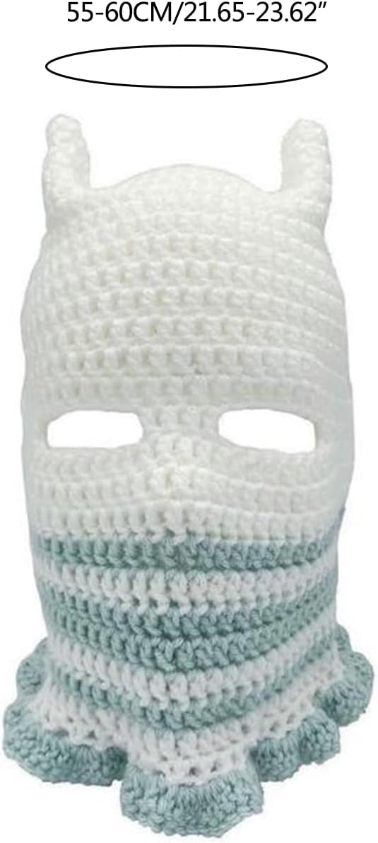 Knitted Full Face Ski Mask Winter Balaclava Face Cover for Outdoor Sports Halloween Novelty Knitting