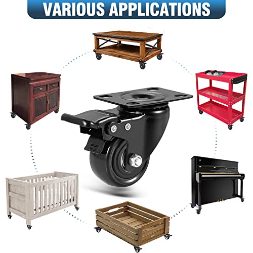 RRIUTO Ruote per Mobili da 50mm, Ruote per