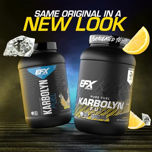 EFX Sports Karbolyn Fuel | Fast-Absorbing Carbohydrate Powder | Carb Load, Sustained Energy, Quick Recovery | Stimulant Free | 36 Servings (Lemon Ice)
