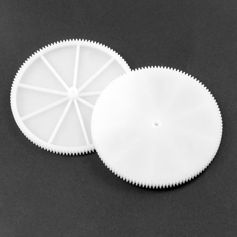 Cosyhat 2Pcs/Set Big Gear 100/120 Teeth 0.5 Modulus Plastic Gear Big Gear Pinion Model Toy DIY Wheel Gear (Size : 120 Teeth)