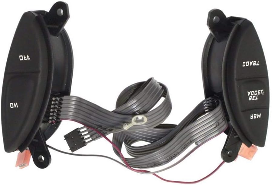 Steering Wheel Cruise Control Switch For Ford 1998-2003 Ranger, 2001-2005 Explorer Sport Trac, F150, Mercury Mountaineer, Mazda B3000 Engagement Switch Button Kit Replaces # SW-5928, F87Z-9C888-BB