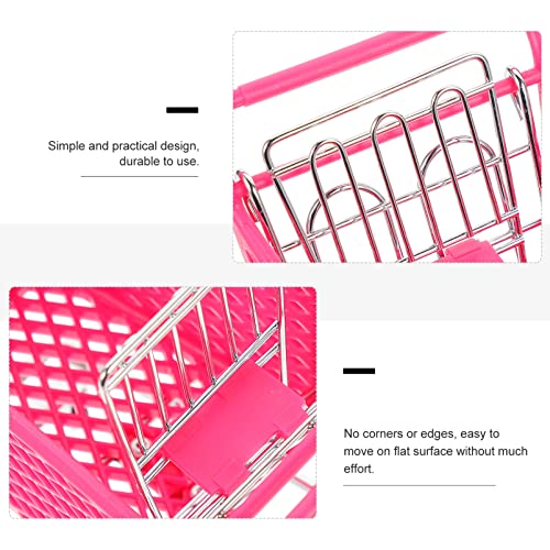 Cabilock Mini carrinho de compras de ferro mini supermercado carrinho de mão para crianças de faz de