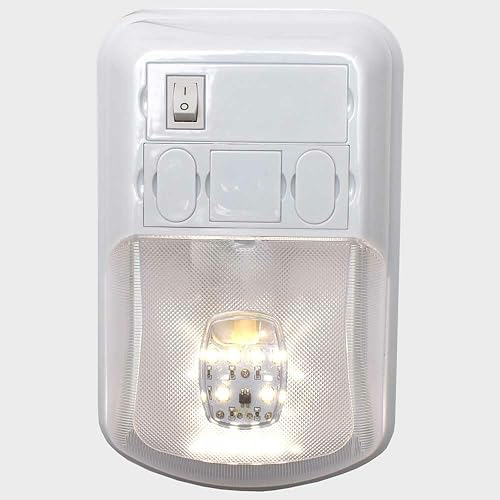 StarLights BL-3002 - Lámpara de techo LED para barco, color blanco, 8 12 x 5 14 pulgadas