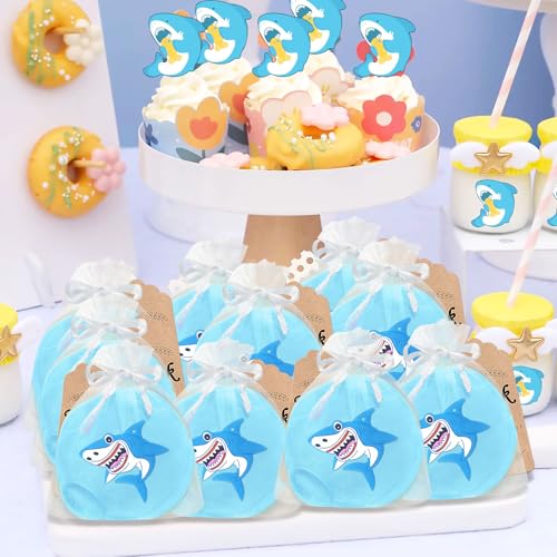 12 Pack Shark Coin Purse with Zipper Keychain,Wallet Bag Party Favors for Under the Sea Ocean Baby Shower,Seaworld Themed Party, Shark Birthday Party Decoration,Travel, Classroom Prize4