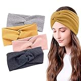 Geeigneter Anlass>>> 4 verschiedene Farben,Damen Kopftuch Kopfband Stirnband mit perfekt für schlechte Haare, Sport, Strand, Rucksacktourismus, tägliche Workout-Routine, Ihren Abendspaziergang oder ein kühnes modisches Statement, wohin Sie auch gehen.c