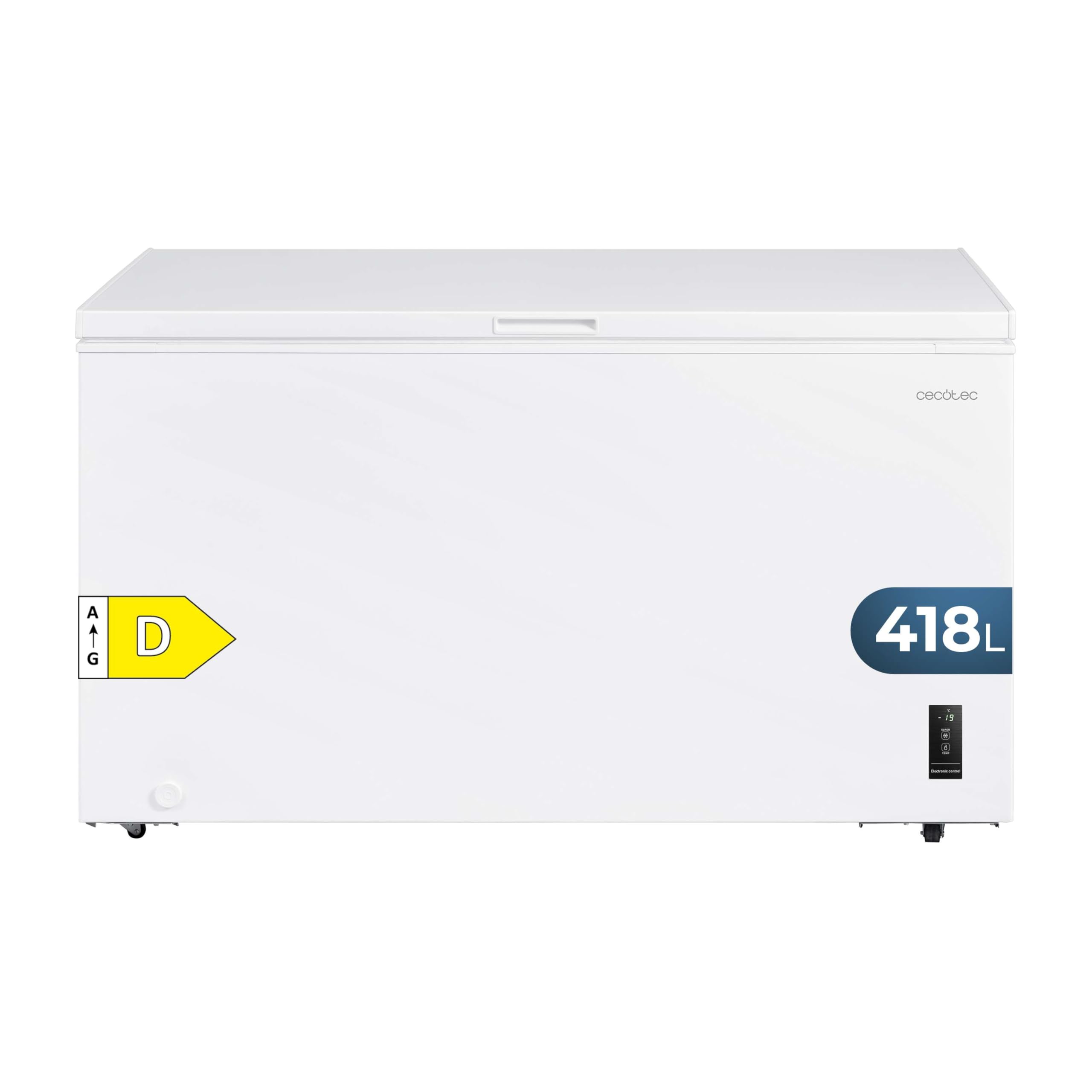 Cecotec Congelador Horizontal 99L Bolero CoolMarket Chest 99P White E. Cesta con Asas, Control Electrónico LED, UltraContact D-Cool, Dual Function, Puerta ZeroG (80º-30º), Fast Freezing, Compacto — view 14