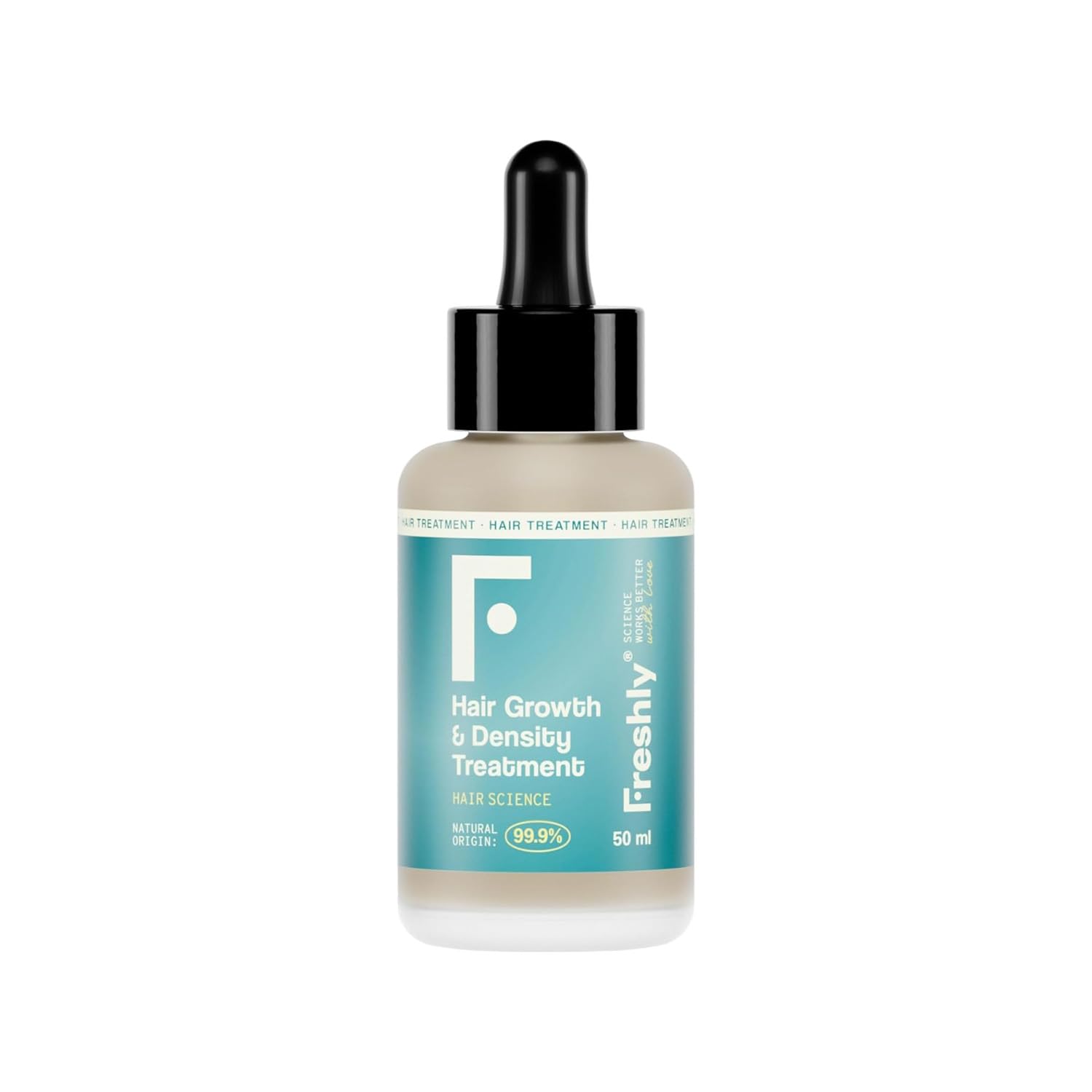 Freshly - Tratamiento Serum Capilar Anticaída del Pelo Hair Growth & Density Treatment - Fórmula 99,9% Natural - Para el Crecimiento y Densidad del Cabello - Pelo Fuerte y Saludable - 50 ml