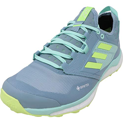 adidas outdoor Women's Terrex Agravic XT GTX Trail Running Shoe, Size 8, (Ash Grey, Hi-Res Yellow, & Clear Mint)