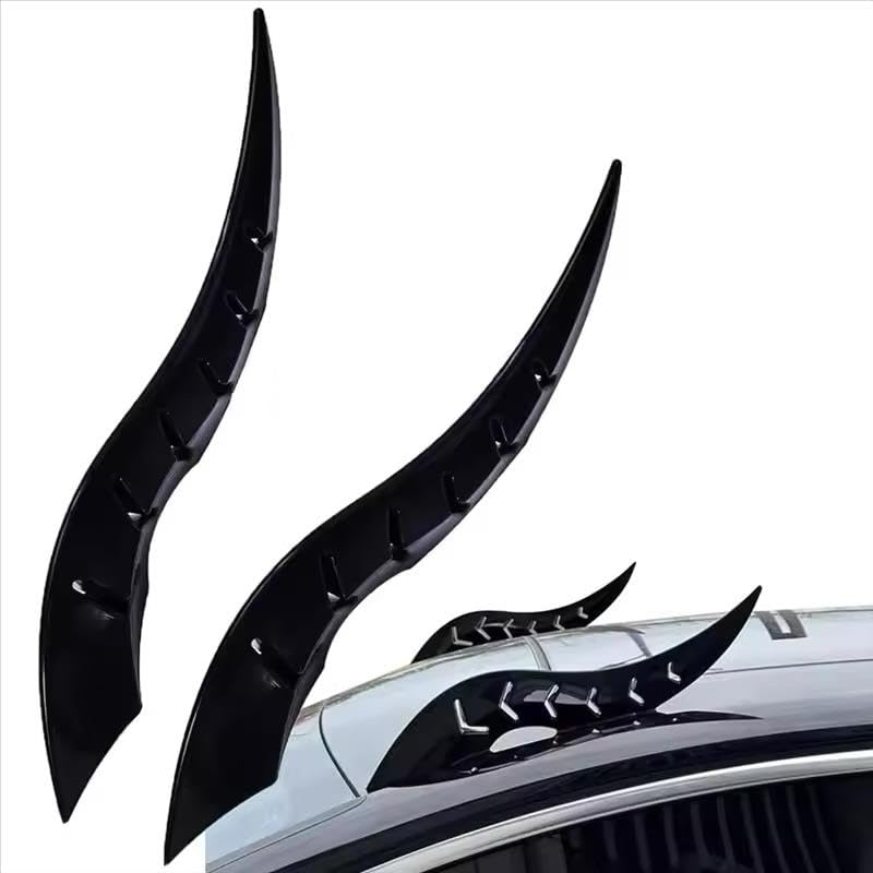 AutoBizarre 2 Pcs Dragon Horn Seeng Shaped Car Roof Decal Creative Devil Horn for Car Exterior Modification & Decoration Universal for all Cars, Bikes, Vans, SUV, etc. (Black)-image-27