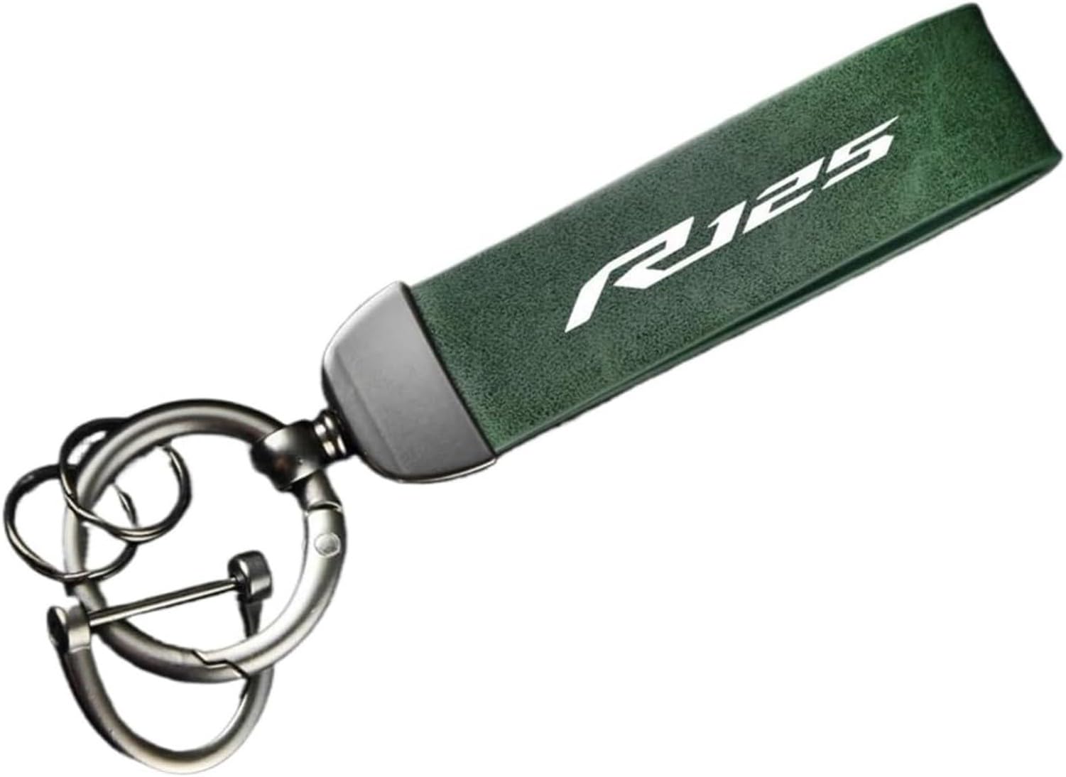 XIUNYIE Leather Motorcycle Keychain Keyring Holder for YZFR125 2008-2023 Motorcycle Accessories Handlebar Key Holder, C
