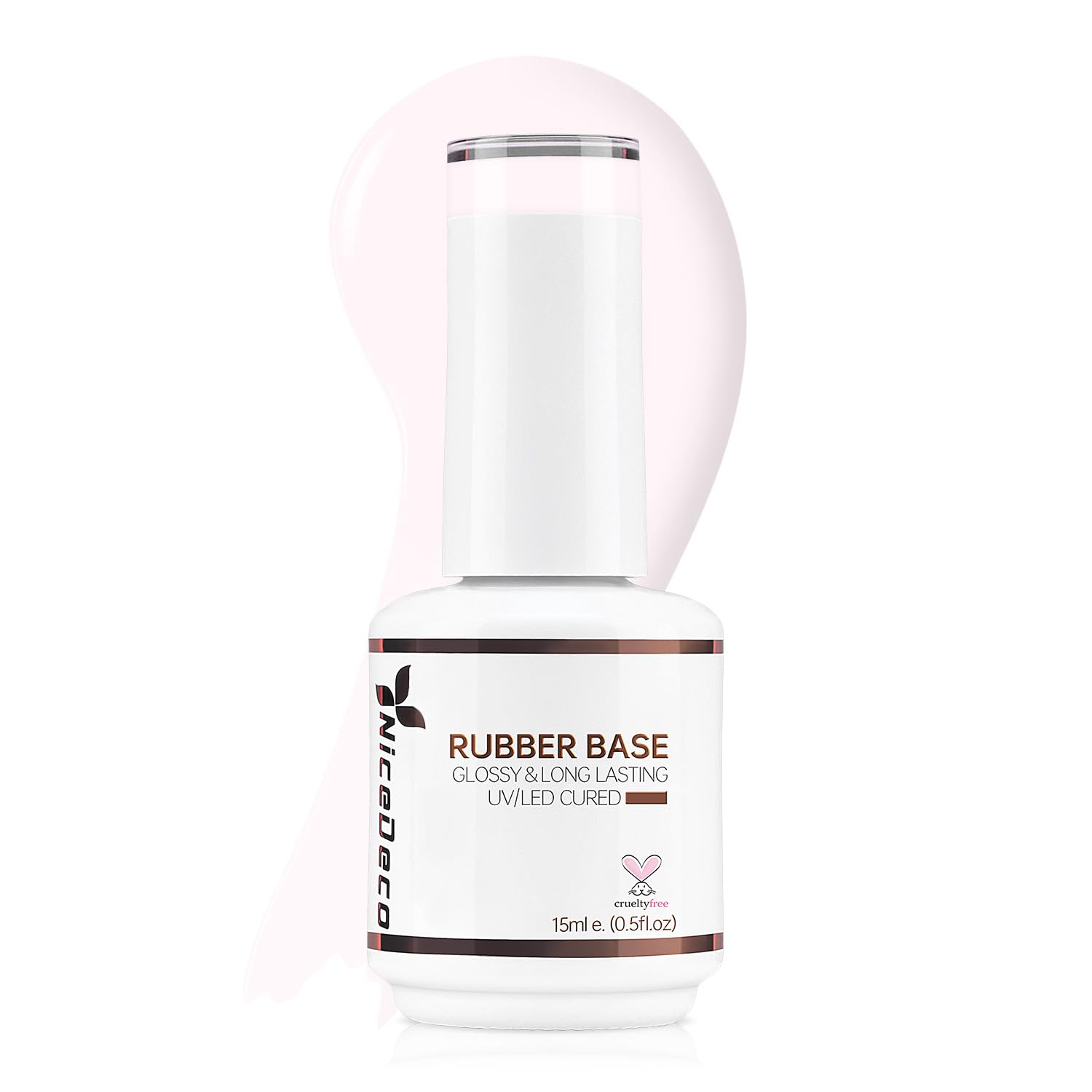 Nicedeco Base Rubber para Uñas Esmaltes Semipermanentes en Gel Base de Caucho UV/LED Soak-Off Colores Vibrantes y Duraderos 15ML 06 — view 31