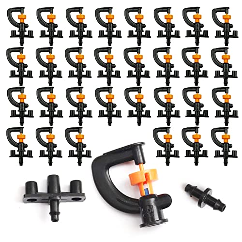 Hyxodjy, Rociador Riego Aspersor Riego Boquilla Rociador Plástico Boquillas Aspersores Riego Automatico Aspersores Goteo Jardín Planta Riego Atomizador Para Césped, Invernadero, Riego Agrícola 30 Pcs