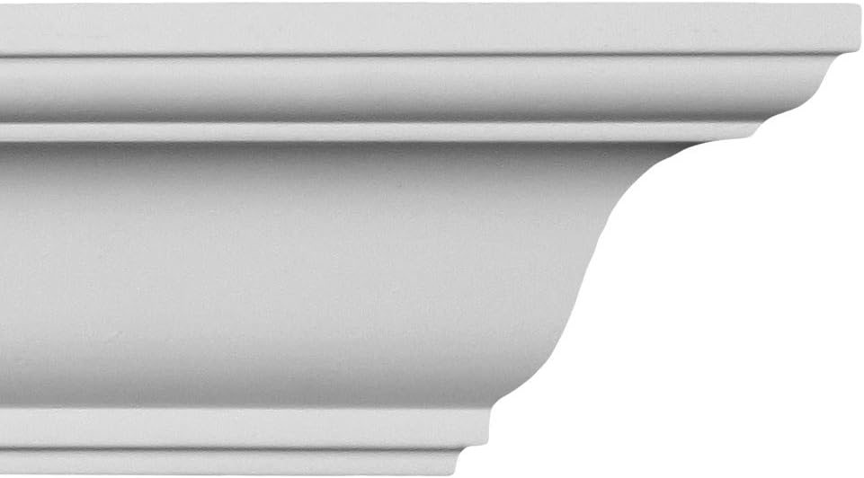 Crown Molding 2-3/4" Height 96" Length Manufactured with a Dense Architectural Polyurethane Compound (6 moldings)