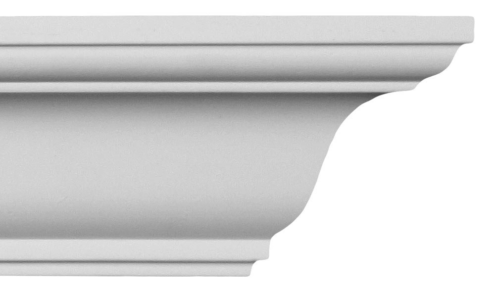 Crown Molding 2-3/4" Height 96" Length Manufactured with a Dense Architectural Polyurethane Compound (6 moldings)