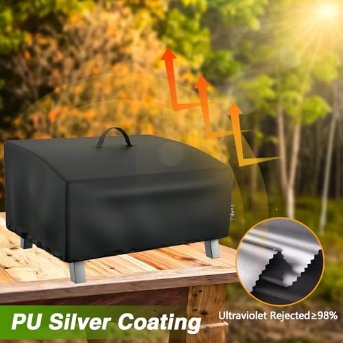 Image of EVRBUL Portable Grill Cover Fit for Cuisinart CGG-306 2 Burner Gas Grill, 420D Tabletop Grill Cover Fit for Pit Boss 10697 75275 Fit for Royal Gourmet GT1001, 25 inch L x 19 inch W x 15 inch H