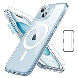 【米軍MIL規格・Magsafe対応】 ESR iPhone 15 Plus ケース セット 画面保護フィルム カメラ保護 傷に強い背面 ワイヤレス充電 ストラップホール付き Classicシリーズ いphone15plus ケース フロストブルー