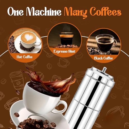 Image of South Indian Filter Coffee Maker - 200 Ml | 2-4 Cups | Stainless Steel | Filter Coffee Maker | Madras Kaapi Kappi | Coffee Brewer (Stainless-Steel)