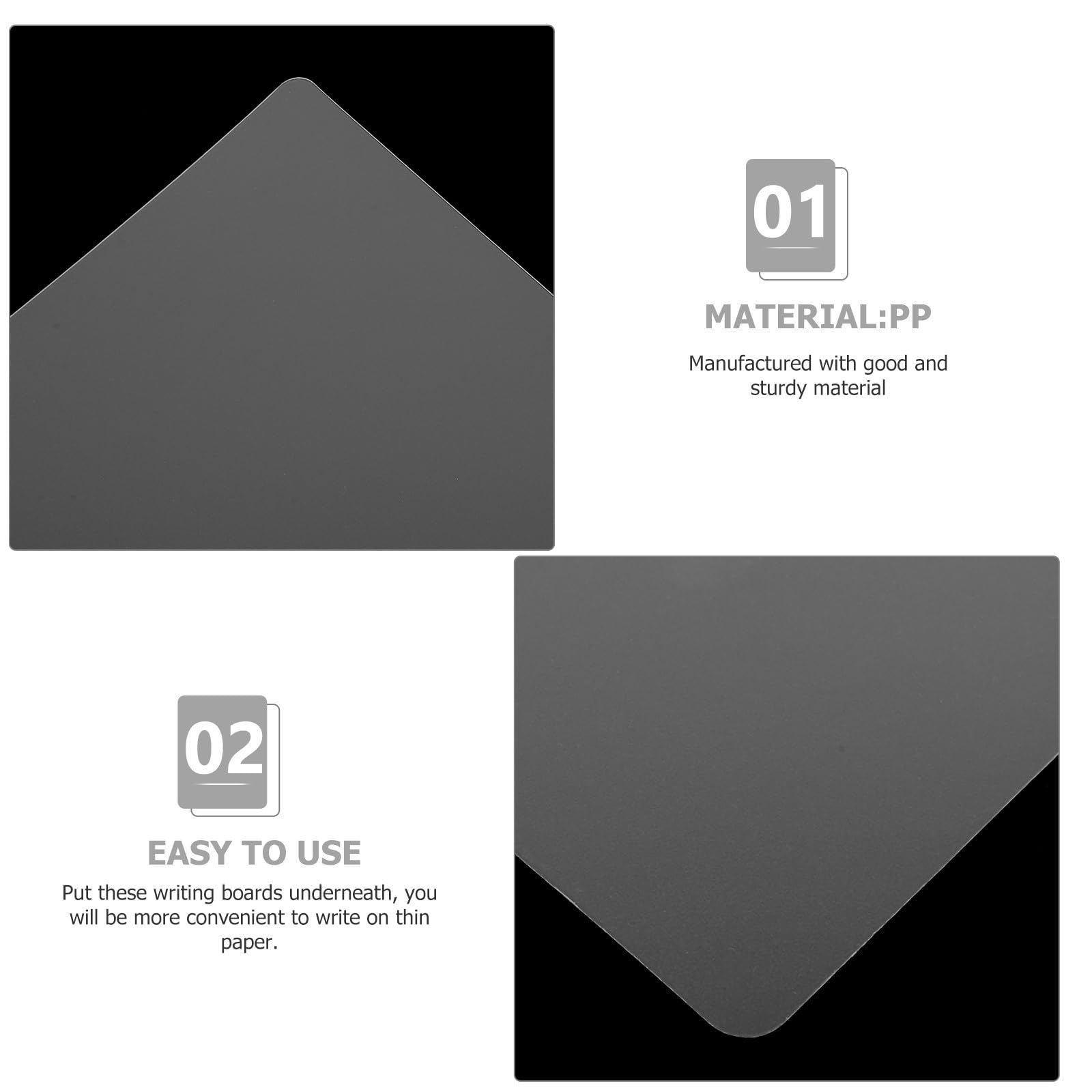 MAGICLULU Tableaux d'Écriture Antidérapants Transparents A4 Lot de 5 Plastique Fournitures Scolaires Bureau