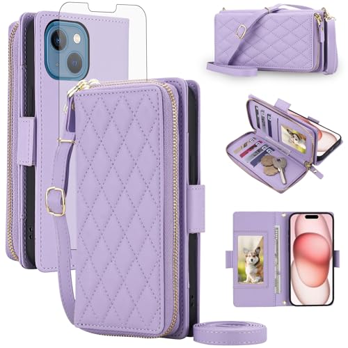 Coque portefeuille iPhone 15 Plus anti-rayures avec blocage RFID pour sécuriser vos cartes