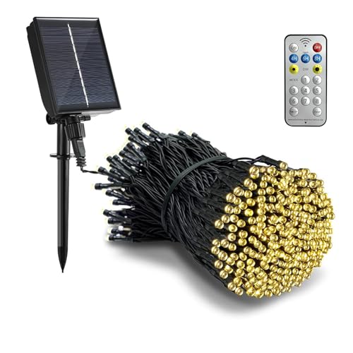 Tacobey Solar Weihnachtsbeleuchtung Außen Warmweiß -20M 200 LED...