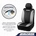 Skechers Memory Foam Seat Covers,Air- Cooled Mesh Thick Car Seat Covers,Leather Front Seat Covers,Airbag Compatible,Automotive Comfort Universal Fit for SUVs,Vans,Sedans,Cars,Trucks,Gray