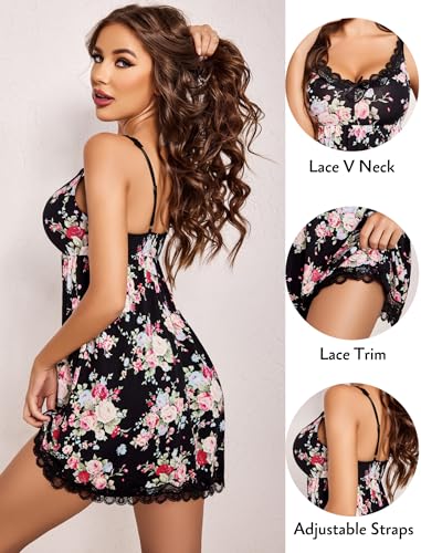Image of Avidlove Women Sexy Sleepwear Lace Chemise Nightgown Full Slip Babydoll Sleepwear