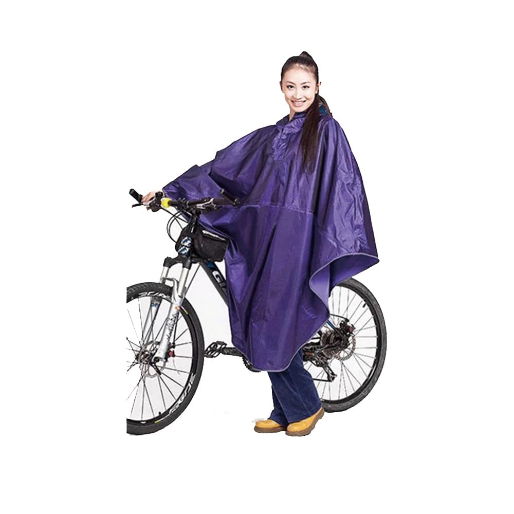 Mens Womens Cycling Bicycle Bike Raincoat Rain Cape Poncho Hooded Windproof Rain Coat Mobility Scooter Cover