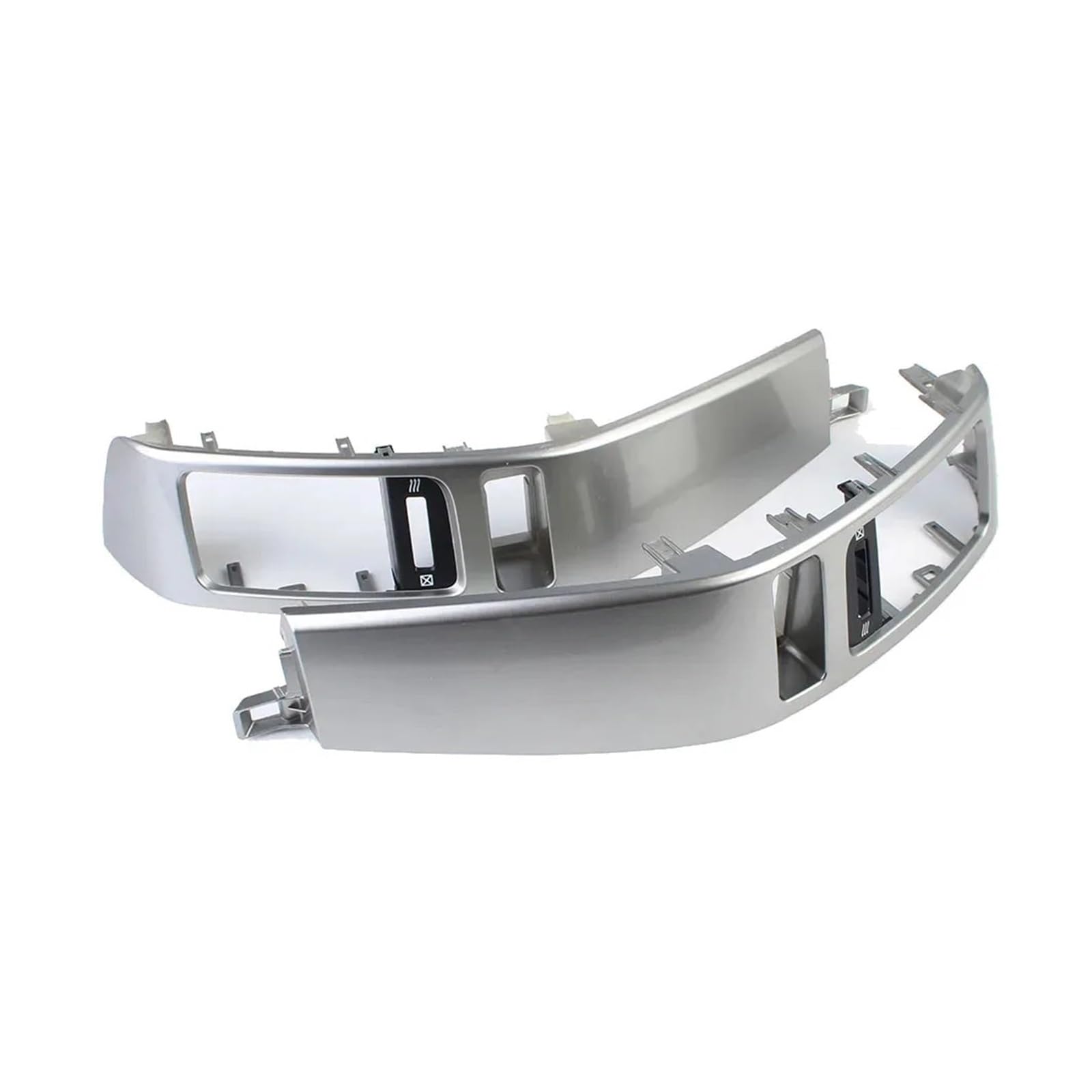 Car Air Conditioning Vent For Lexus GX470 2003 2004 2005 2006 2007 2008 2009 Center A/C Dash Air Vent Trim Panel Grille Console Outlet Insert Frame(Silver 2PCS)