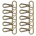 CRAFTMEmore 3/4" 1" or 1-1/4" Push Gate Lobster Clasps Hooks Swivel Snap Fashion Clips Best Price Pack of 10 (Antique Brass, 1-1/4 Inch)