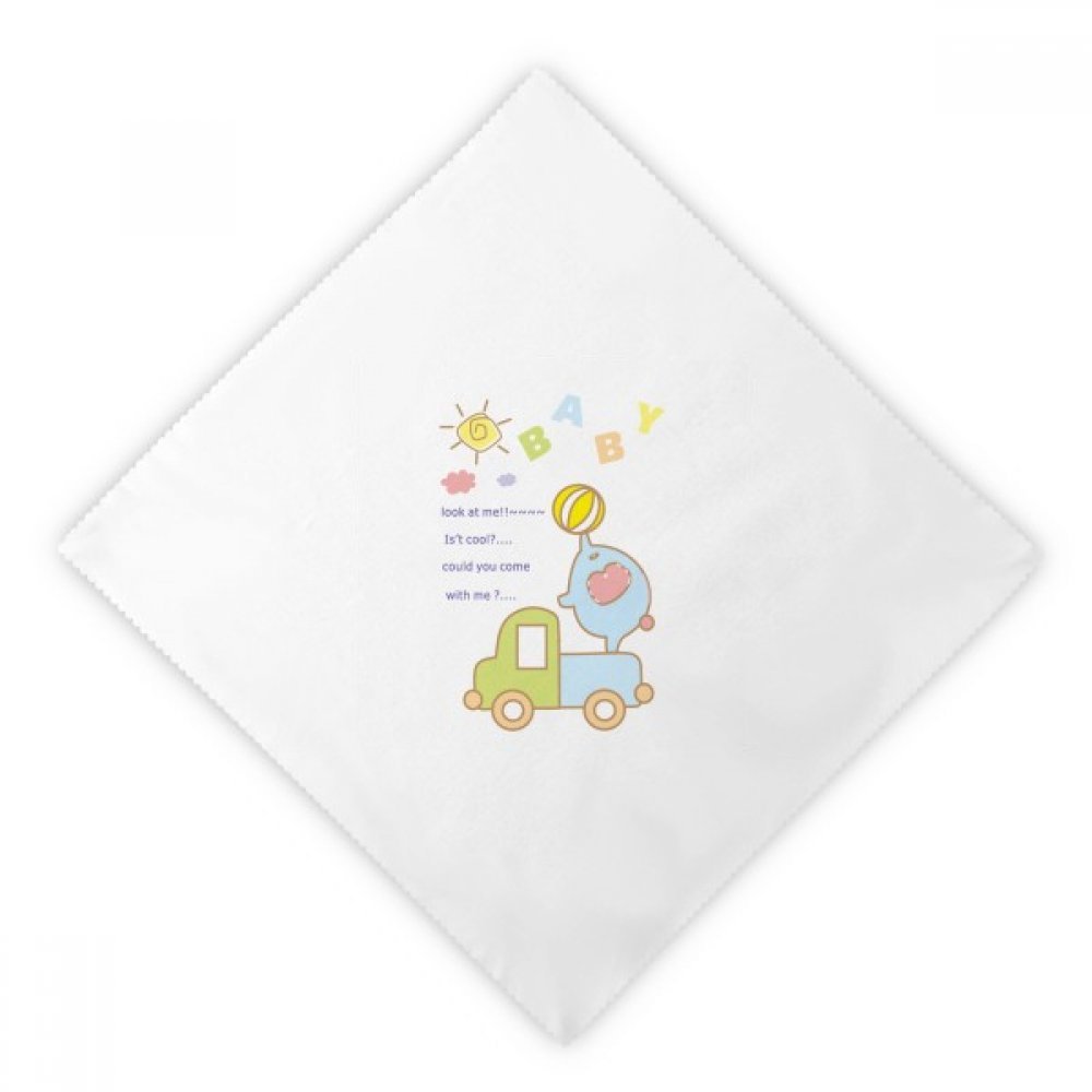 Serviette en tissu réutilisable bébé éléphant pour éviter les taches