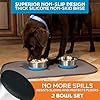 Master Pet Supply Stainless Steel Dog Bowls Set of 2 with Extra Thick Silicone Base - 4 Cup (32 oz) Black Velvet, Non-Slip, Dishwasher Safe Metal Bowls, Pet Dog Food Bowl for Dogs, Cats, Anti Rust #3