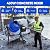 Dkenicor Cement Mixer, 450W 3/5HP Electric Cement Mixer Machine, 4.3 Cu.Ft. Potable Concrete Mixer Machine with Wheel and Stand, Blue